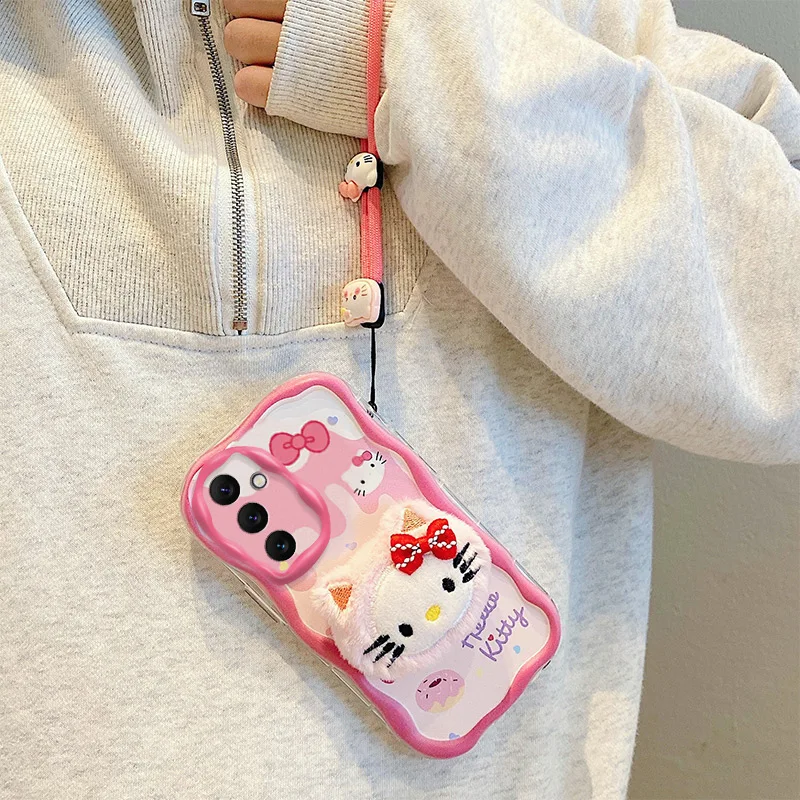 3D Cartoon Kitty Bear Fur Case For Samsung - Image 6