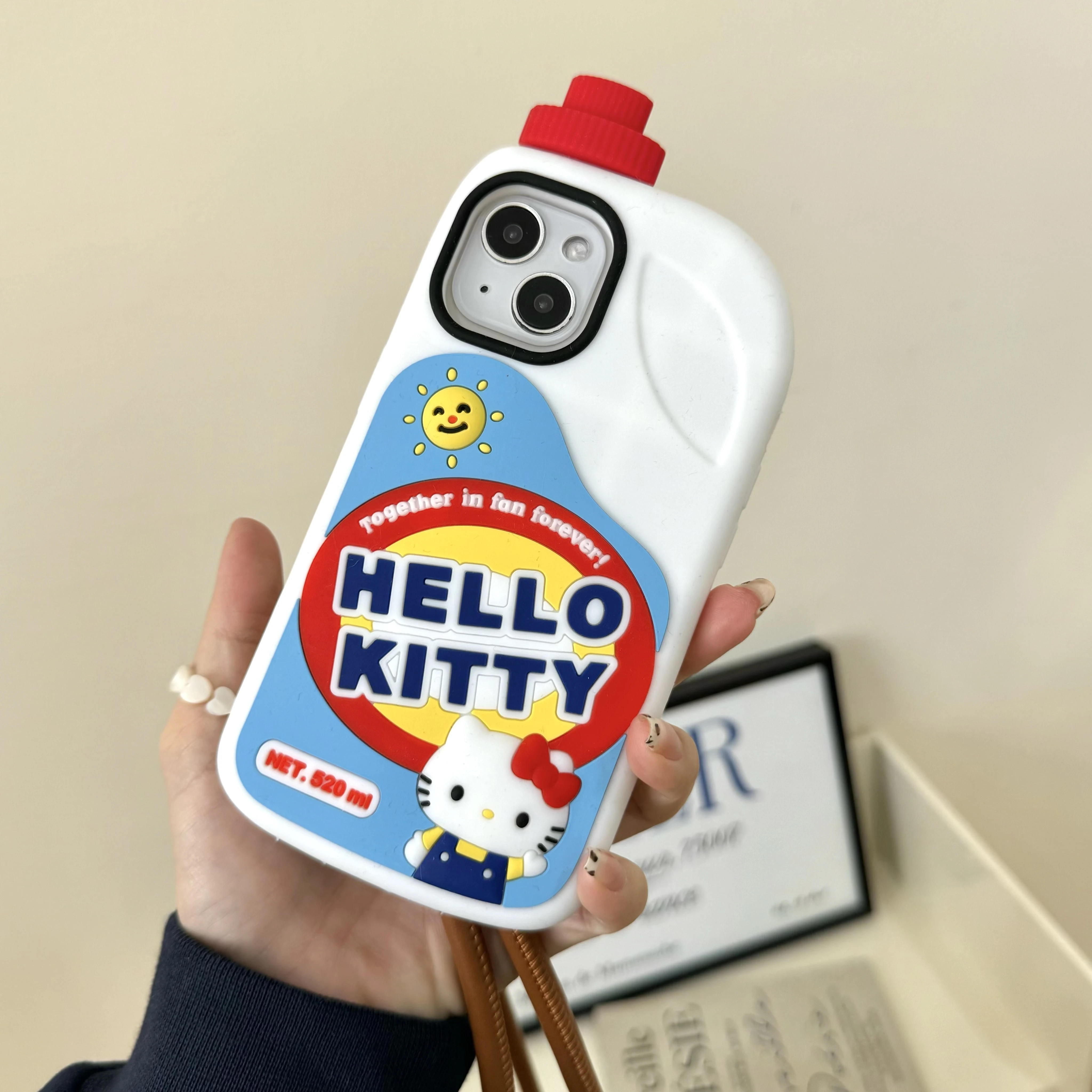 Funny Cartoon Liquid Hello Kitty Case for iPhone
