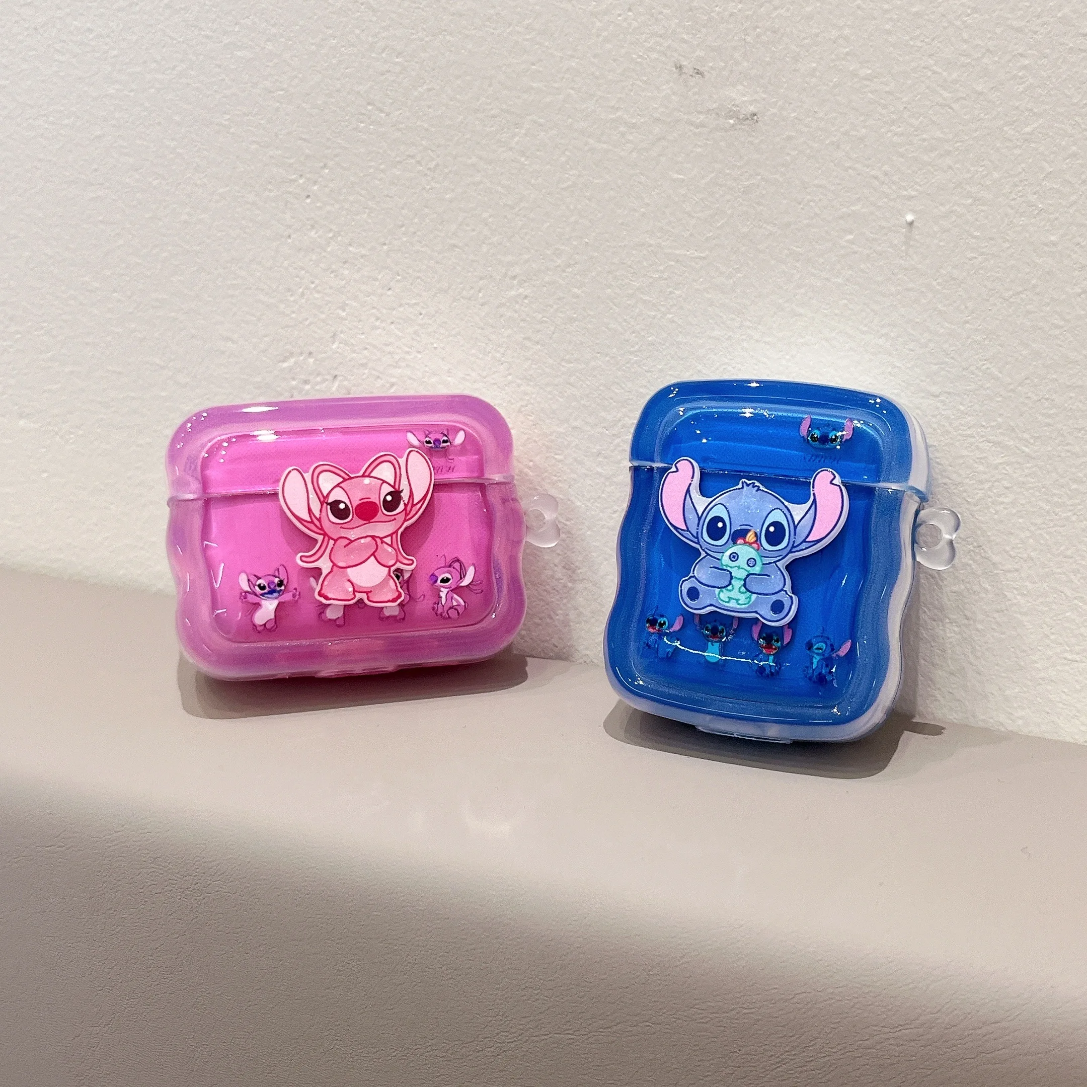 3D Kawaii Stitch Earphone Case With Hangover