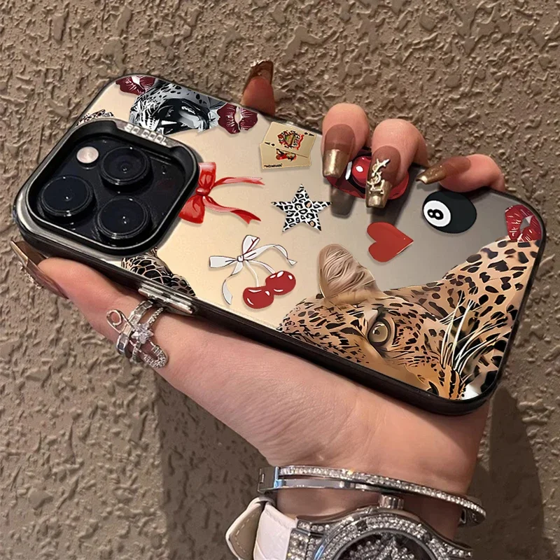 Leopard Pattern Matte Hard Case for iPhone