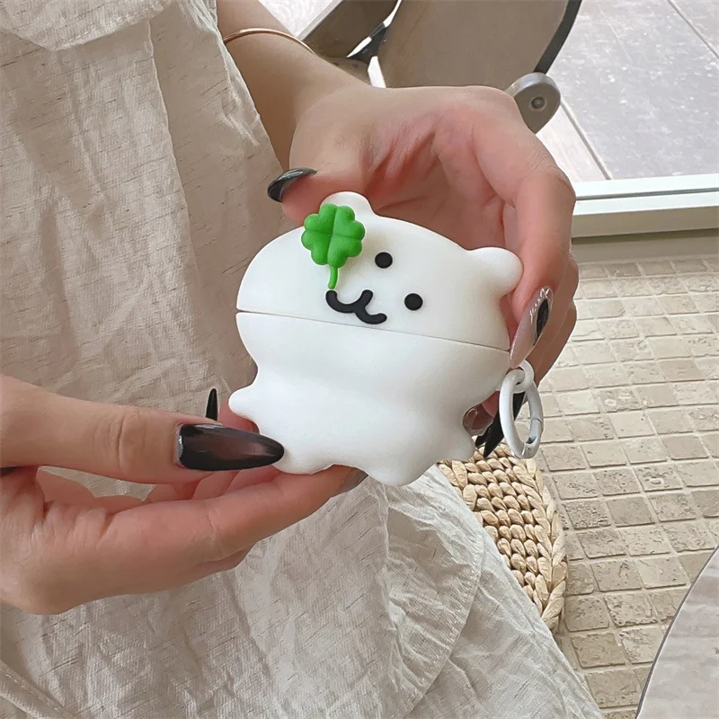 White Bear Headset Case For Airpods