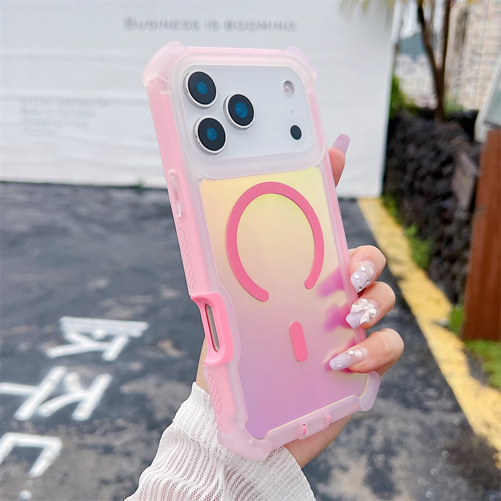 Color Change Laser Dazzling Magnetic Case for iPhone