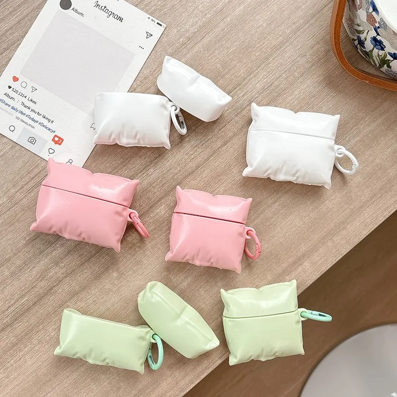 Silicone Stereoscopic Pillow Hook Earphone Case for AirPods