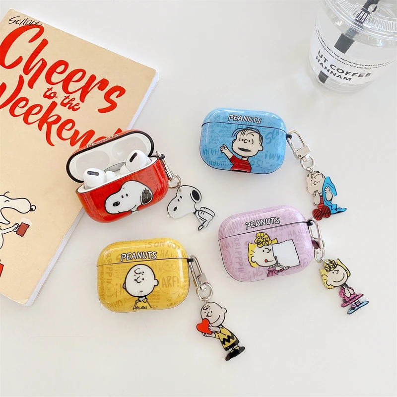 Cute Cartoon Snoopy Charlie EarPhone Case For AirPods