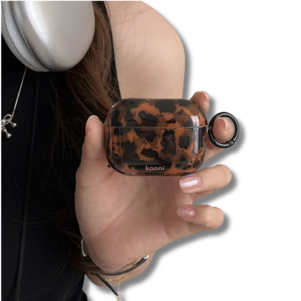 Tortoiseshell Shockproof Glossy Case for Air Pods