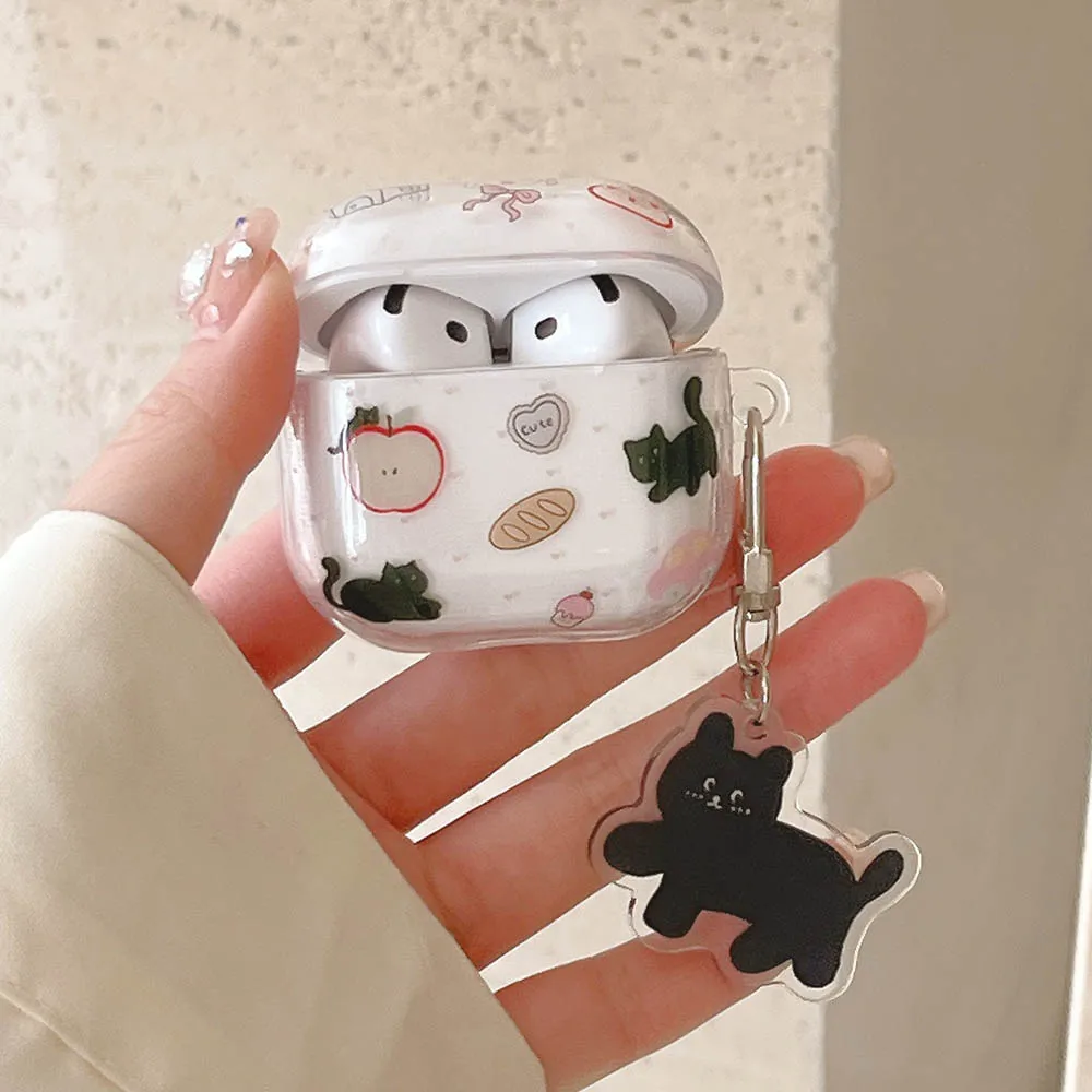 Silicone Cartoon Kitten Case for Apple