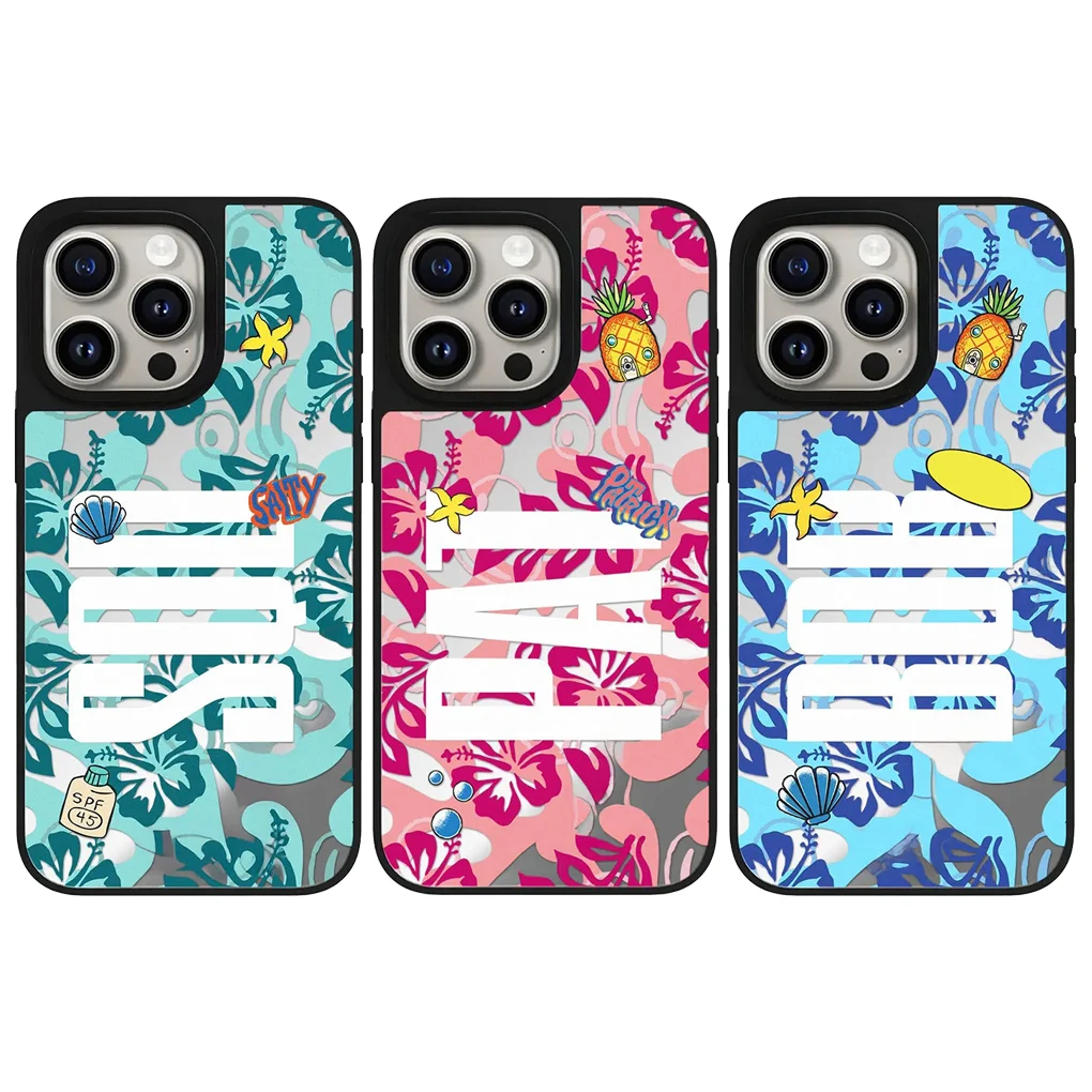 Cartoon Sea Grass Mirror Magnetic Phone Case