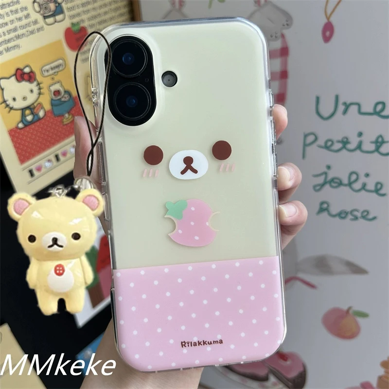 Lovely Strawberry Polka Dots Phone Case For iPhone