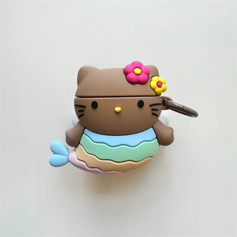 Silicone Black Mermaid Protective Earphone Cover For Airpods