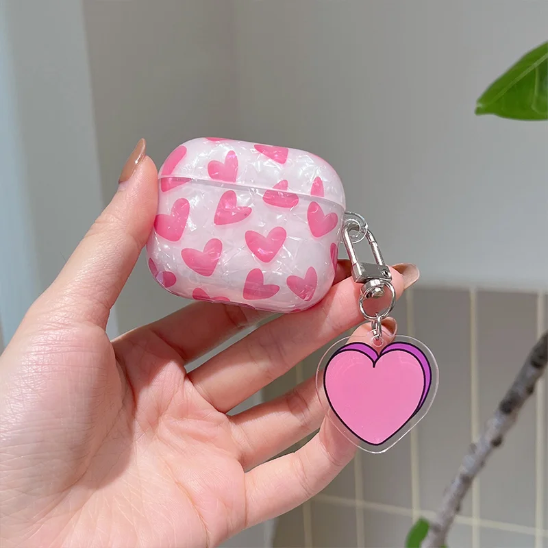 Love Airpods Case with Heart Pattern for AirPods
