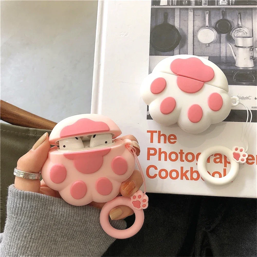 Soft Cat Paw Protective Case For Realme Buds