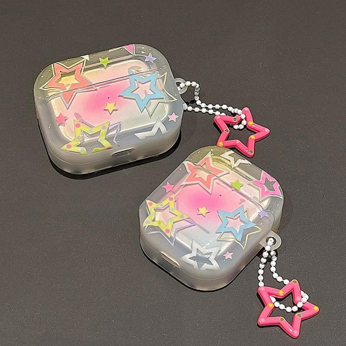 Cartoon Pink Stars Pattern Case For AirPods