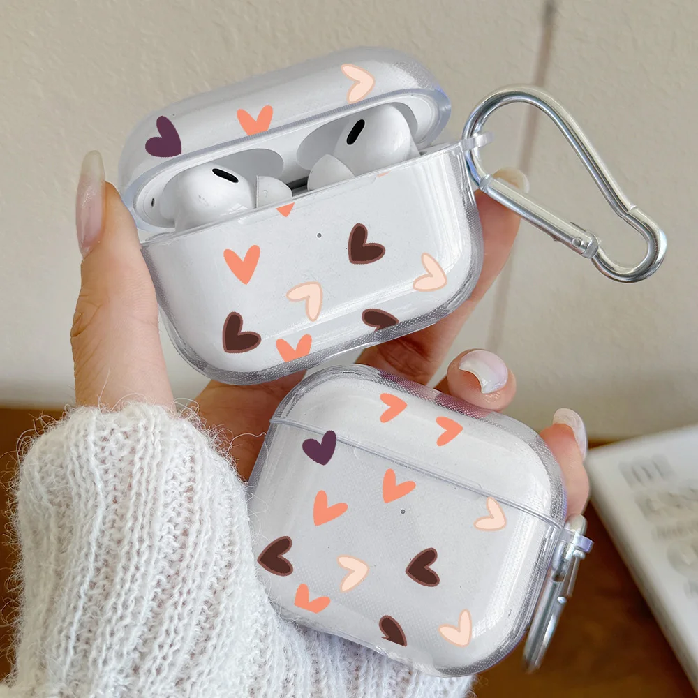 Simple Love Heart Pattern Case For Airpods