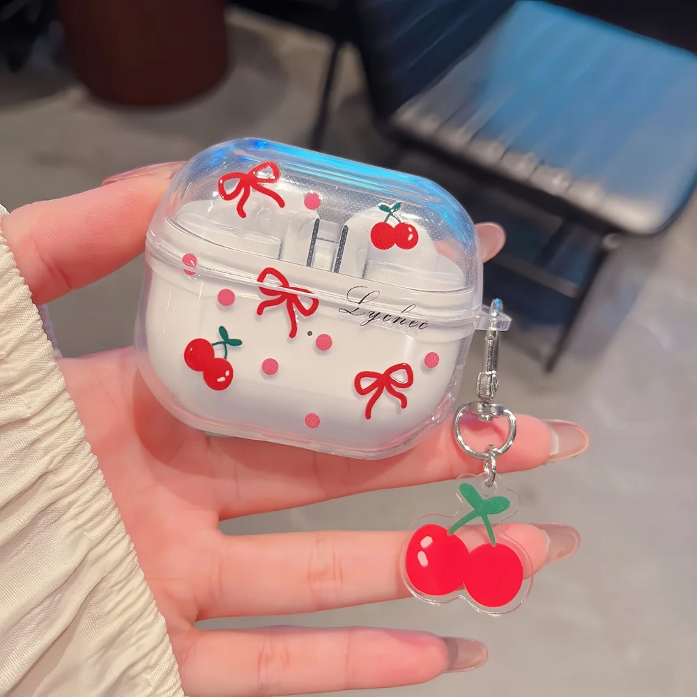 Cute Cherry Bow Earphone Case For Galaxy Buds