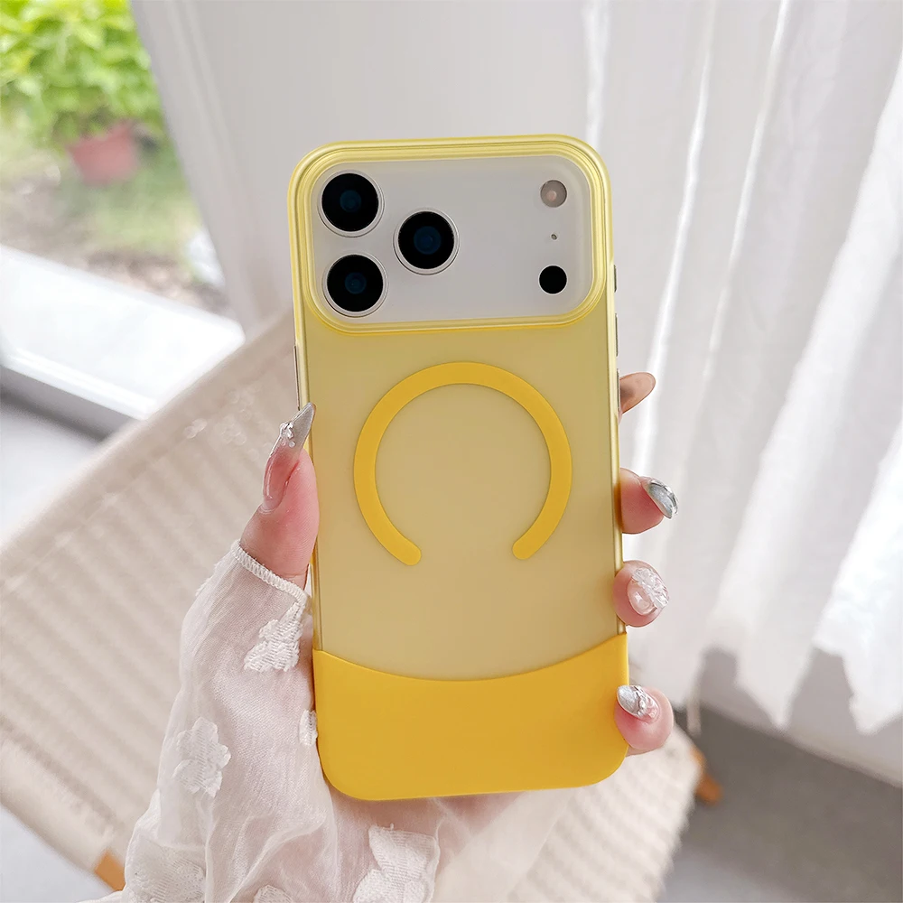 Transparent Frosted Mosaic Phone Case For iPhone