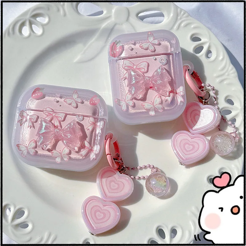 Pink Butterfly Protective Sleeve for AirPods