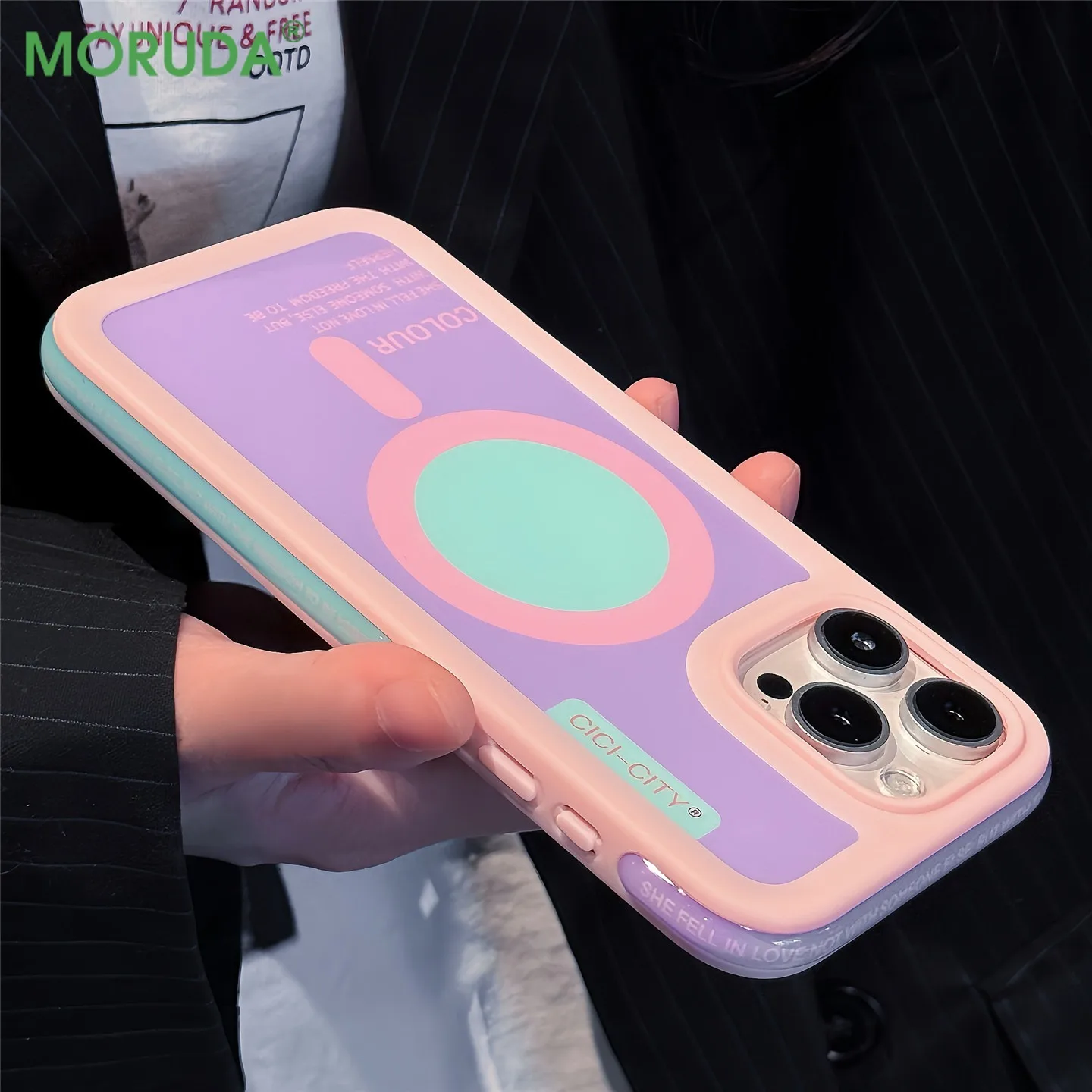 Dopamine Color Collision Magnetic Case For iPhone