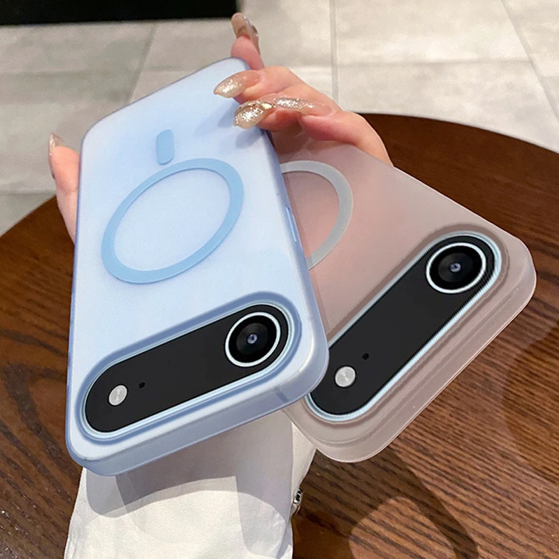 Slim Matte Clear PC Translucent Magnetic Case For iPhone