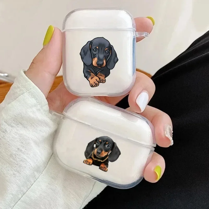 Cute Dog Clear Earphone Case For AirPods