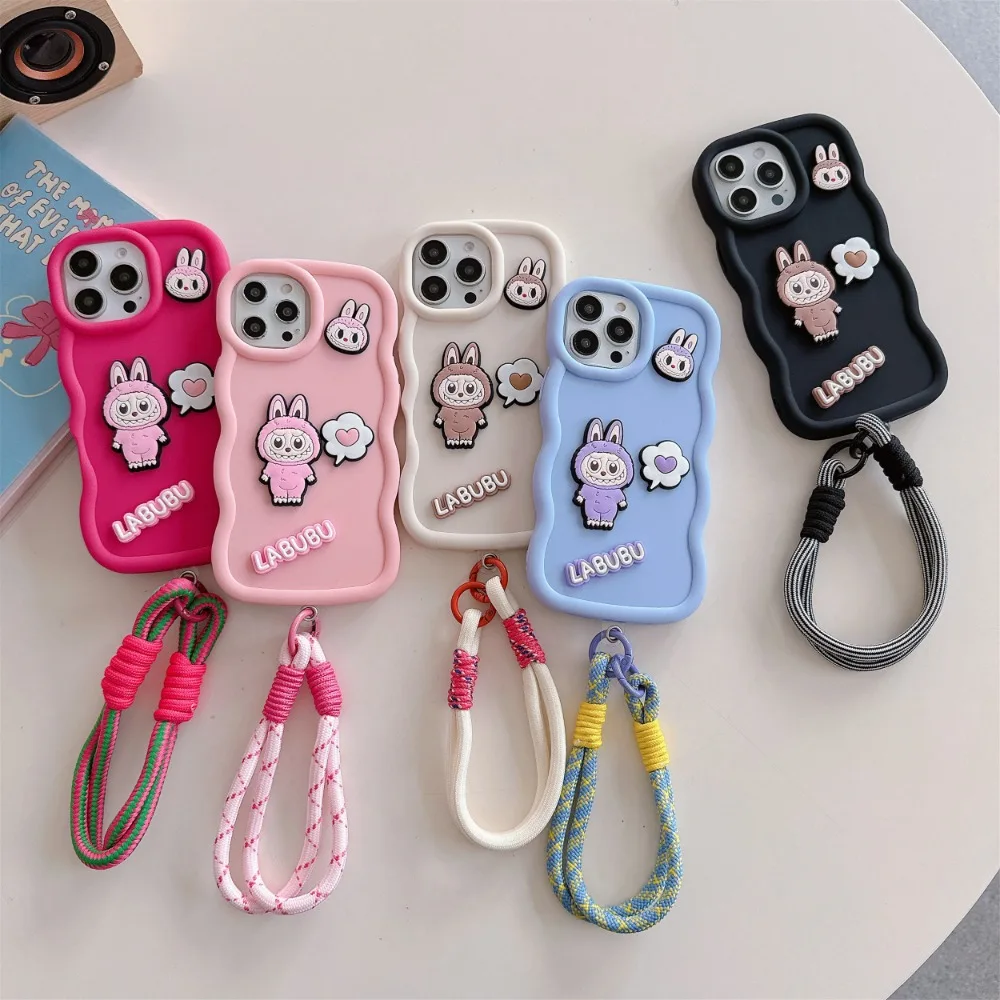Cartoon Cloth Lala Wrist Strap Phone Case for IPhone - Image 3