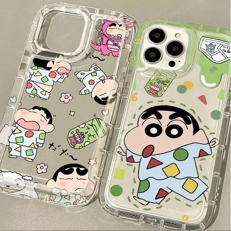 Funny Crayon ShinChan Clear Phone Case for iPhone
