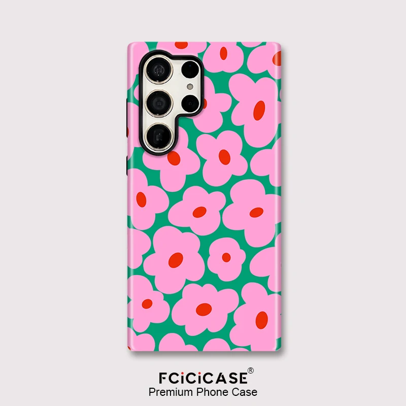 Floral Green Phone Case For Samsung Galaxy S25 Plus