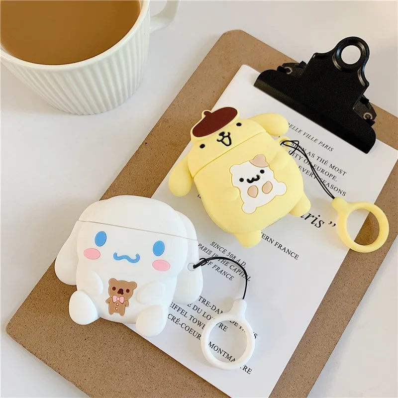 Cute Cinnamoroll Pompom Case For Airpods