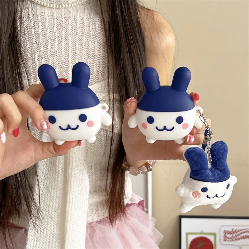 Cartoon Headphone Case for Airpods with Plush Toy