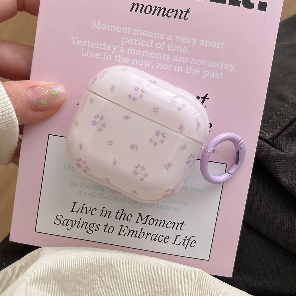 Purple Flower Fall Earphone Case for Airpods