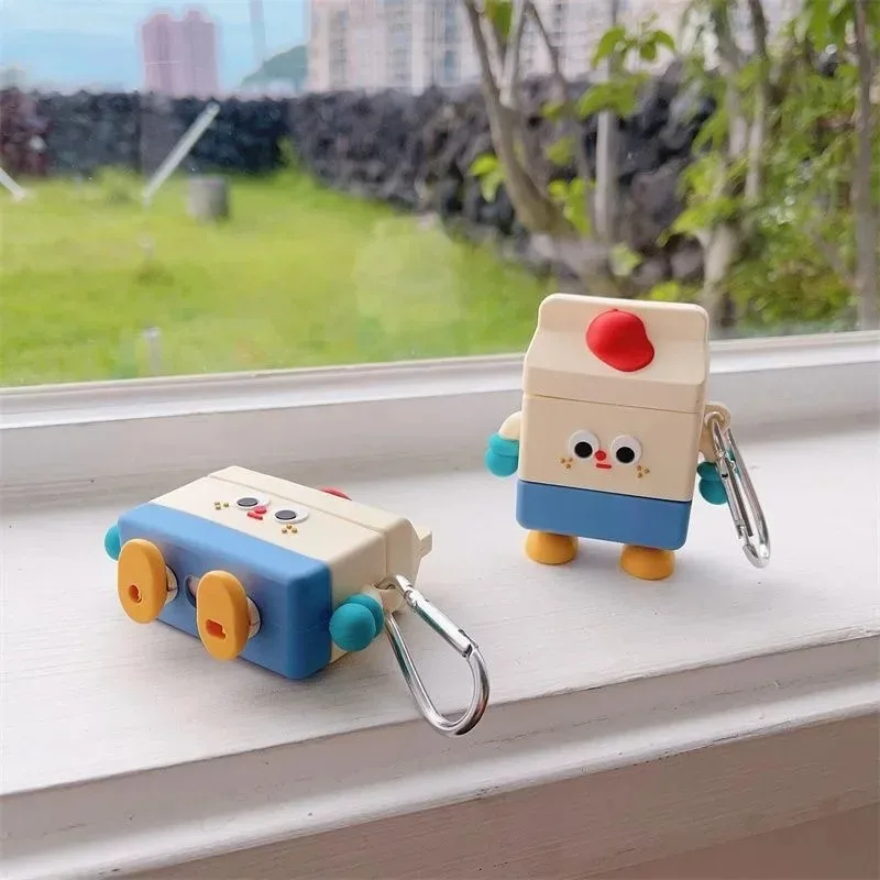 Silicone Cute 3D Milk Carton Protective Case For Huawei