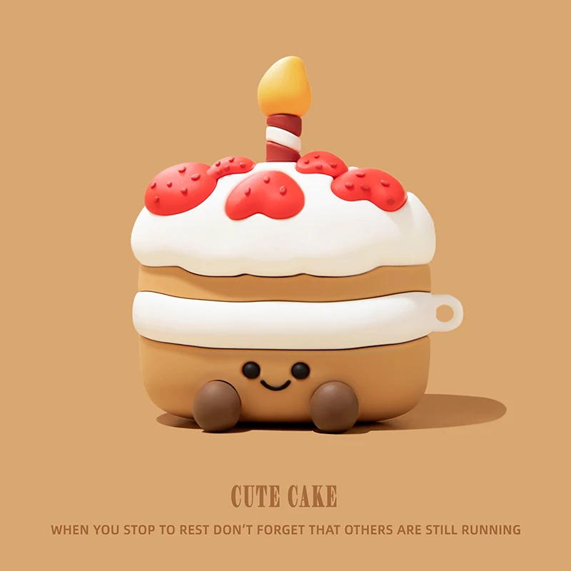 Cartoon Silicone Cake Sytle Earphone Case For AirPods