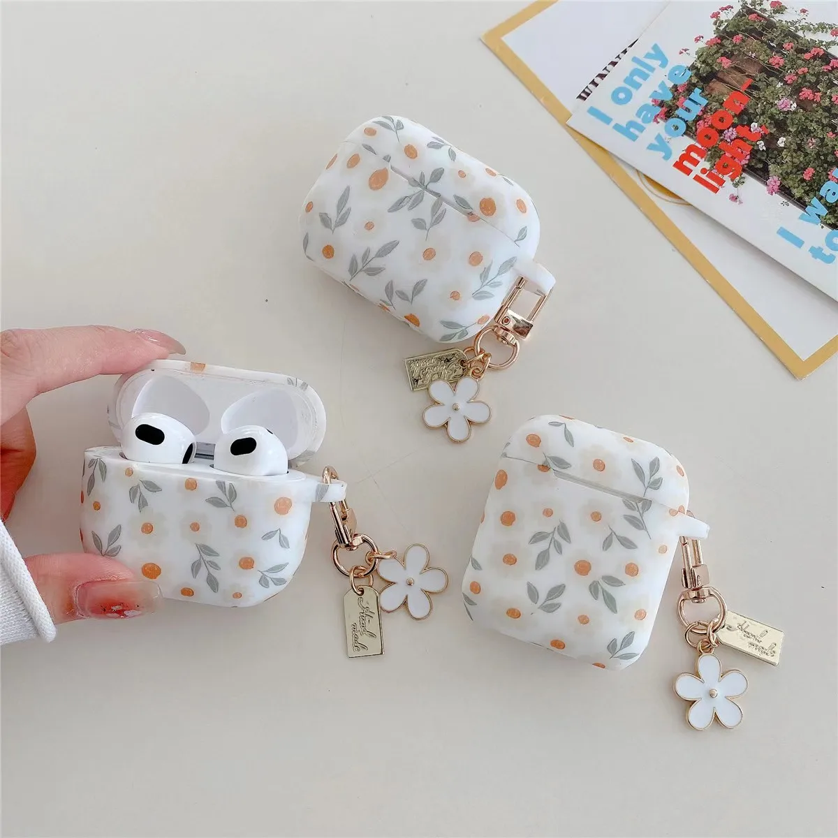 ANC Flower Print Earphone Case For AirPods