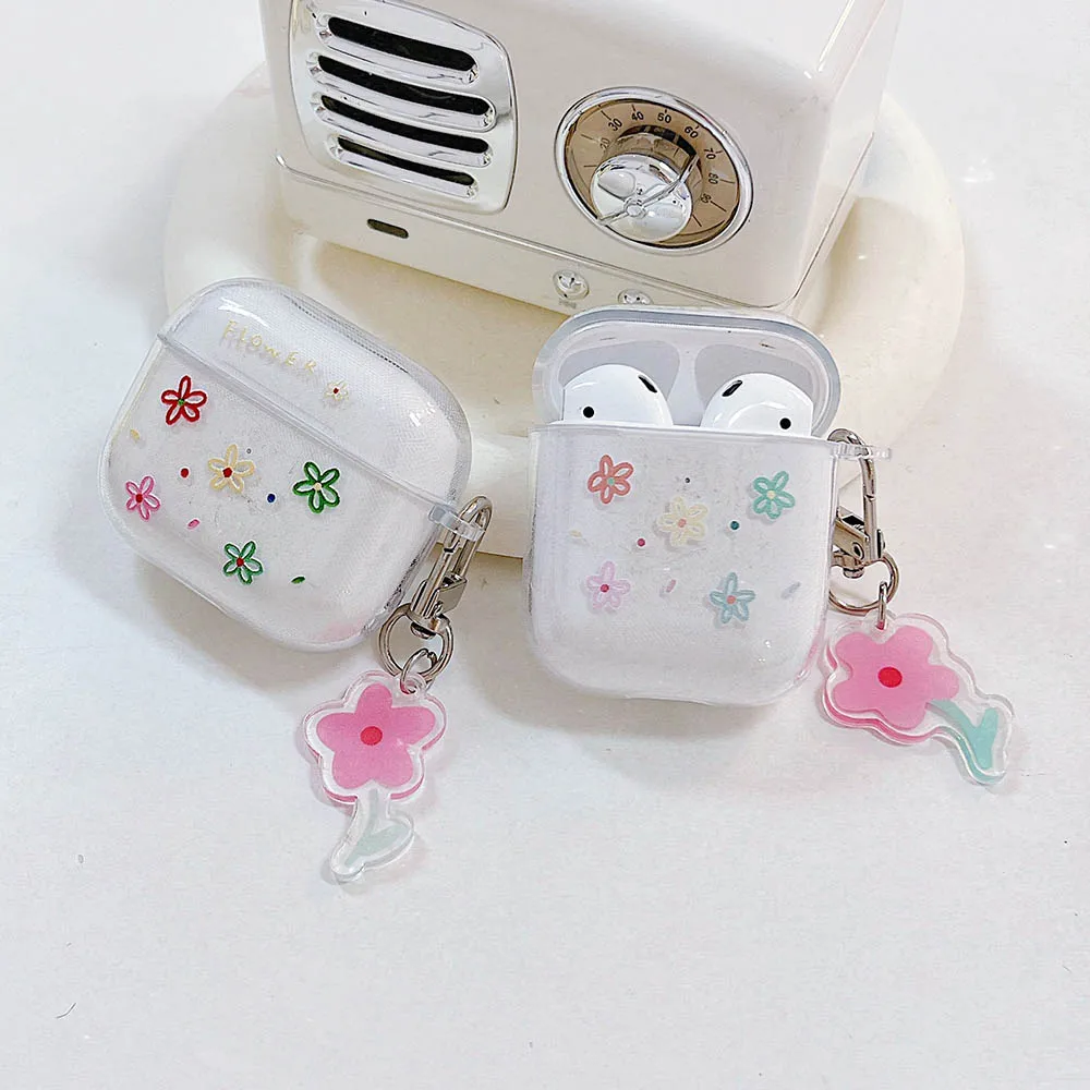 Transparet Fresh Flowers Floral Case for AirPods