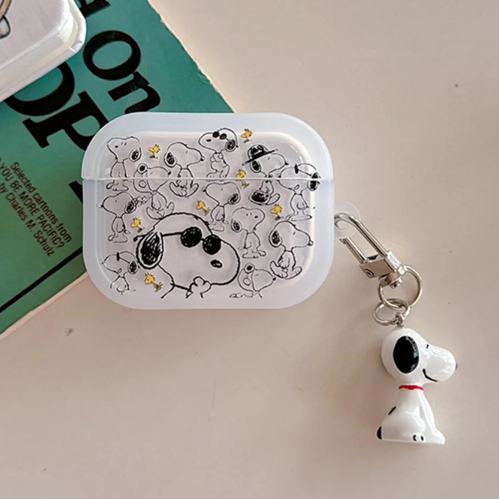 Miniso Snoopy Charlie Cartoon With Pendant Case