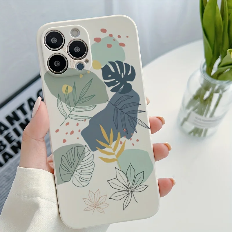 Leaf Pattern Graphic Phone Case for iPhone