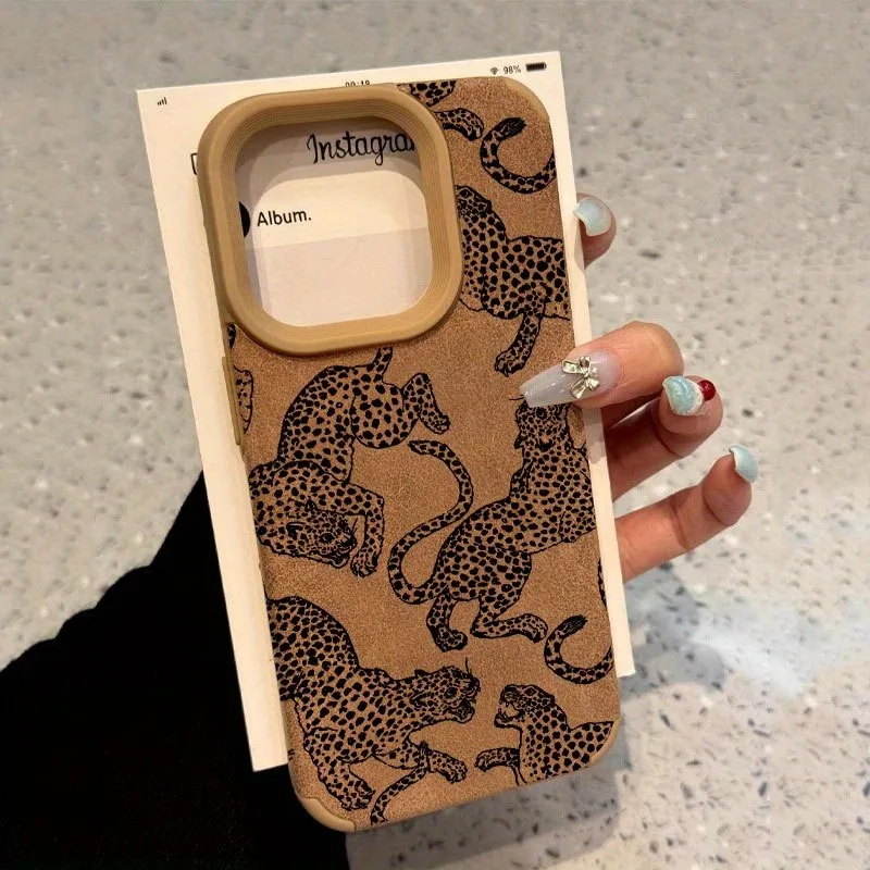 Vivid Leopard Pattern Bonded Phone Case for I Phone