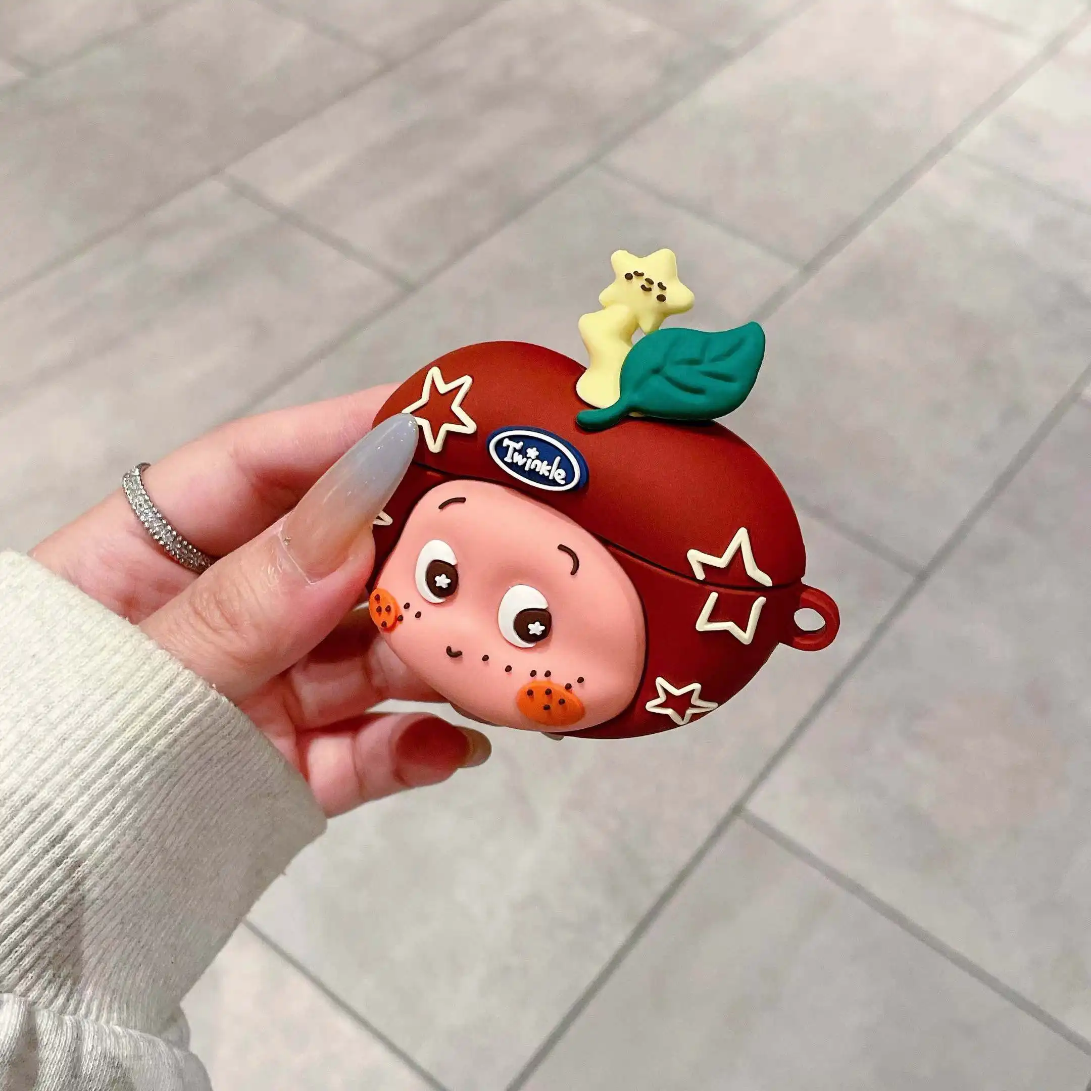 3D Cartoon Apple Stars Silicone Headset Cases