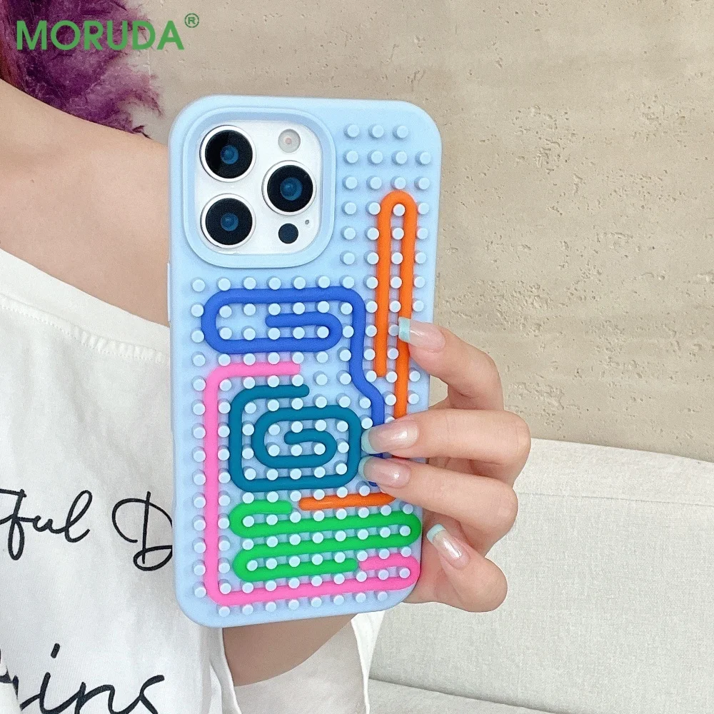 Silicone Funny Sensory Activity Board Decompression Phone Case