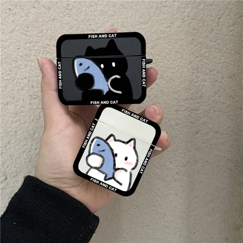 Ins Style Lovely Black Pet Case for Airpods
