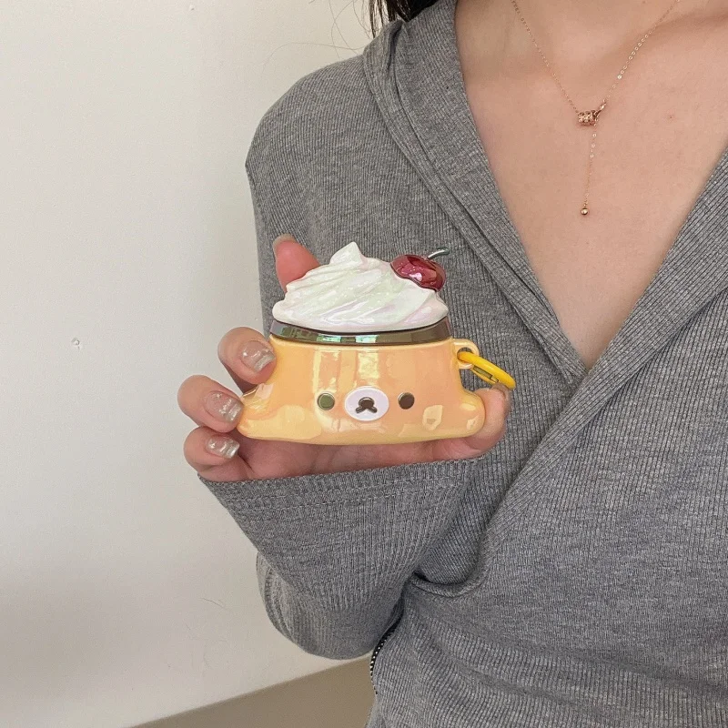 Wireless Earphone Laser Pudding Bear Case For AirPods