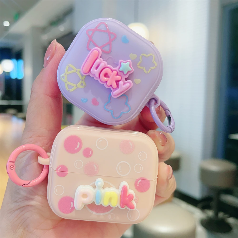 Cute 3D Love Heart Earphone Case for Samsung Buds