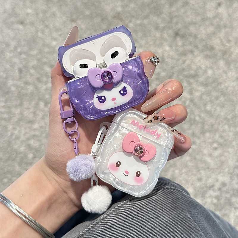 Stereoscopic Diamond Studded Bow Sequins Case