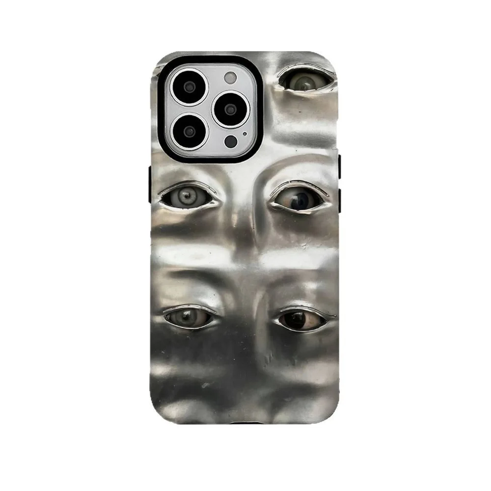 Silver Bizarre Retro Art Case for iPhone