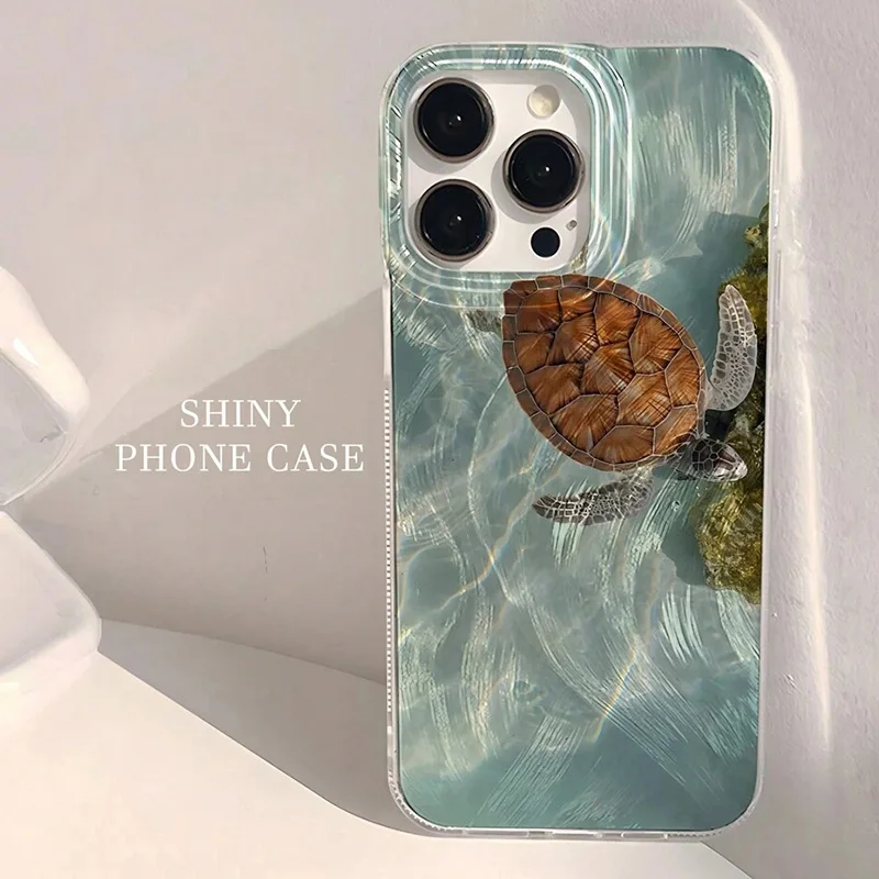 Turtle Seaside Pattern Phone Case For iPhone