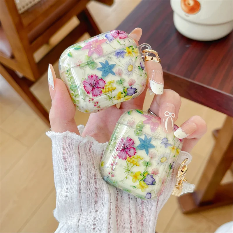 Clear Flower Earphone Cover For Airpods