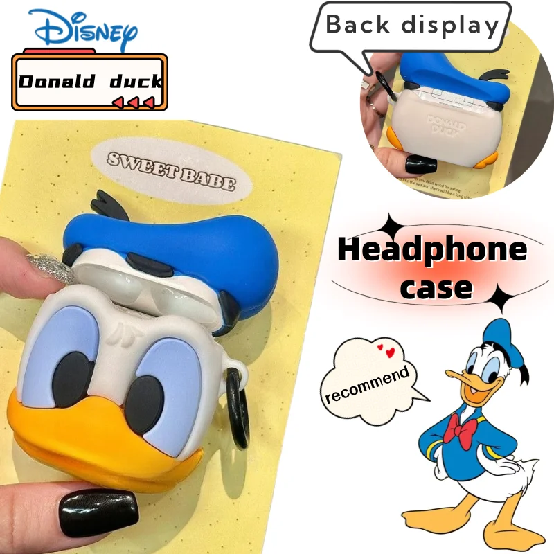 Creative Donald Duck Cute Headphone Case for iPhone