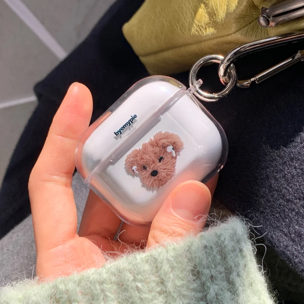 Transparent Puppy Teddy Dog Case For AirPods