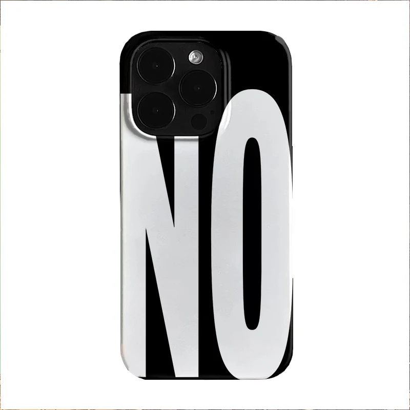 Art Black and White Letters Phone Case