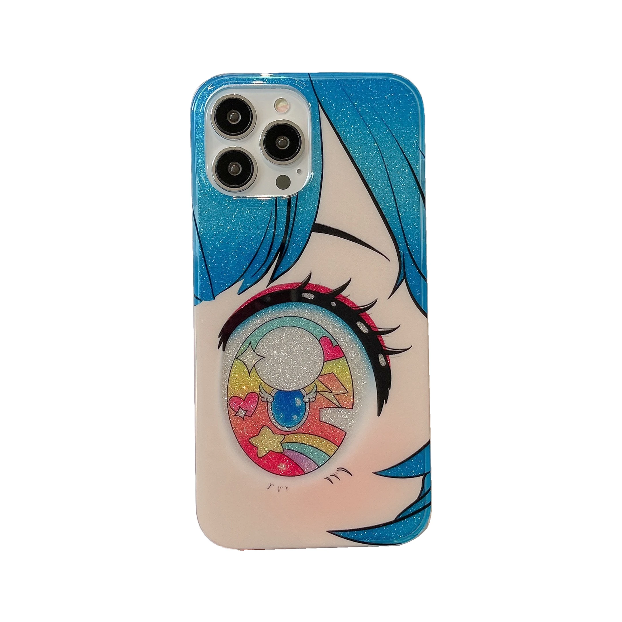 Double Layers Iridescent Shinning Eyes Case for iPhone
