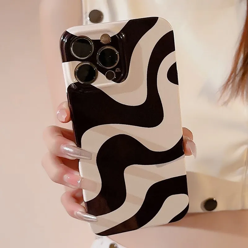 Vintage Zebra Texture Hard Phone Case For iPhone